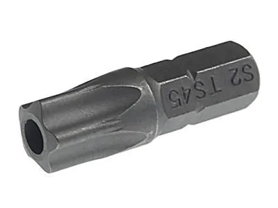 Бита TORX TS45Hх25мм 1/4" 5-ти гранная с отверстием JTC