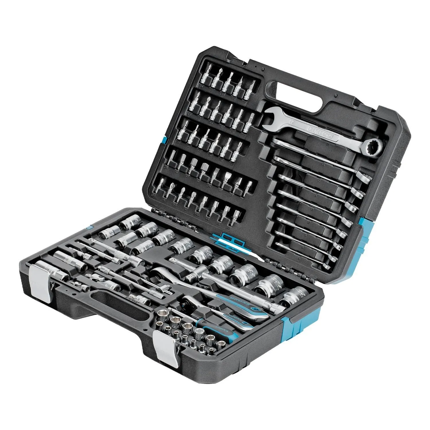 Набор инструментов, 1/4", 1/2", CrV, 120 зубьев, 82 предмета Gross купить