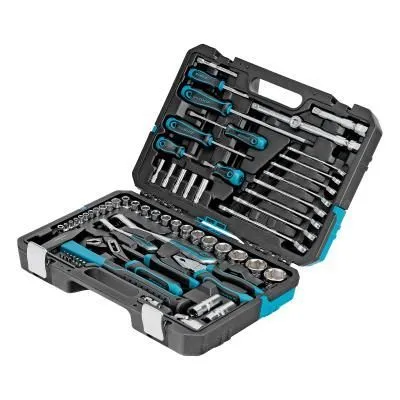 Набор инструментов, 1/4", 1/2", CrV, 120 зубьев, 76 предметов Gross