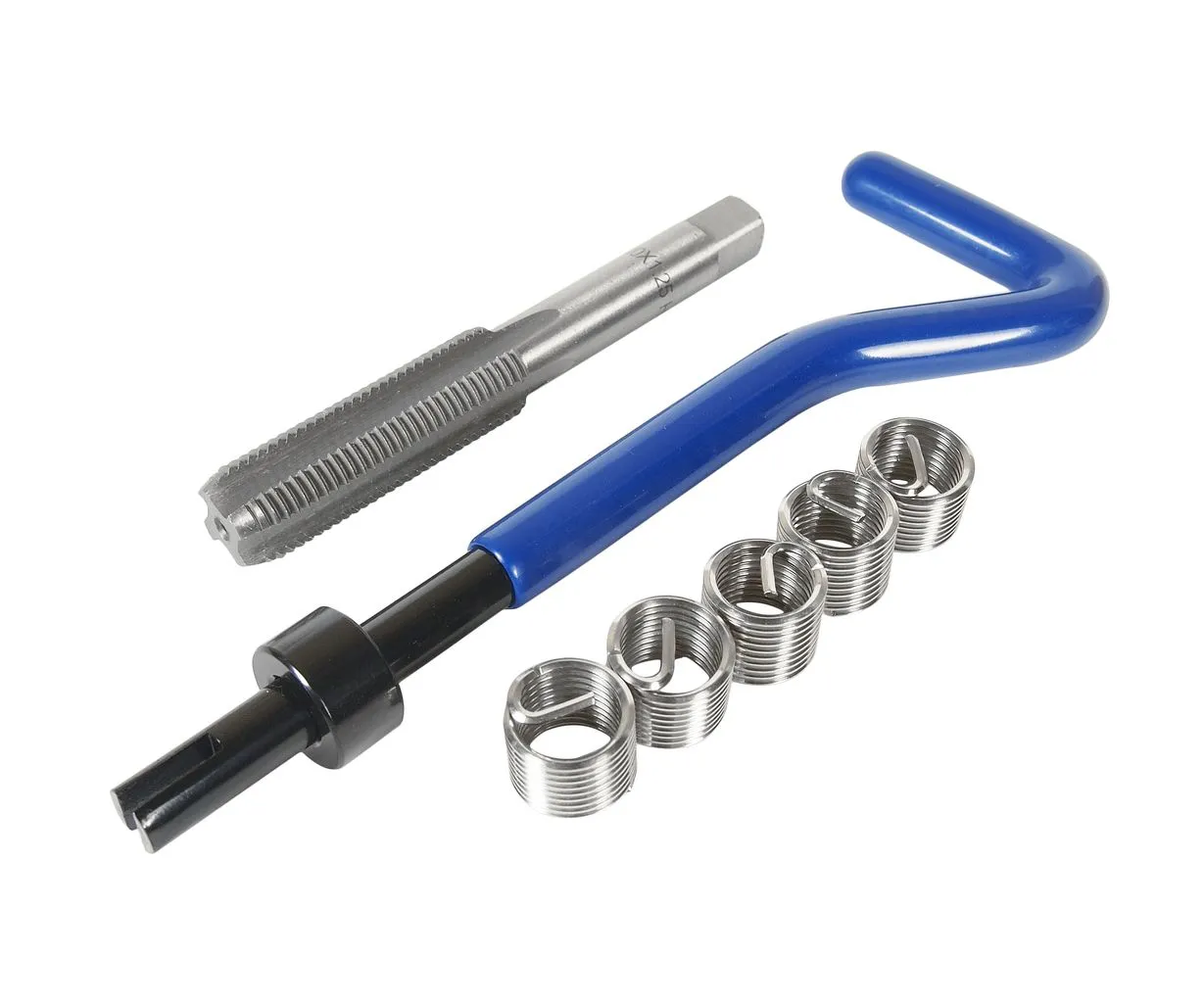 Набор инструментов для восстановления резьбы (вставки М10х1.25, L=13.5мм, 5шт.) 7 предметов JTC купить