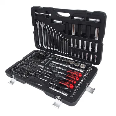 Набор инструментов 216 предметов слесарно-монтажный 1/4",1/2" 6-ти гран. в кейсе JTC