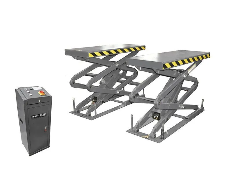 Электрогидравлический подъемник KraftWell KRW3.2U/220 Подъемник ножничный короткий г/п 3200 кг. заглубляемый