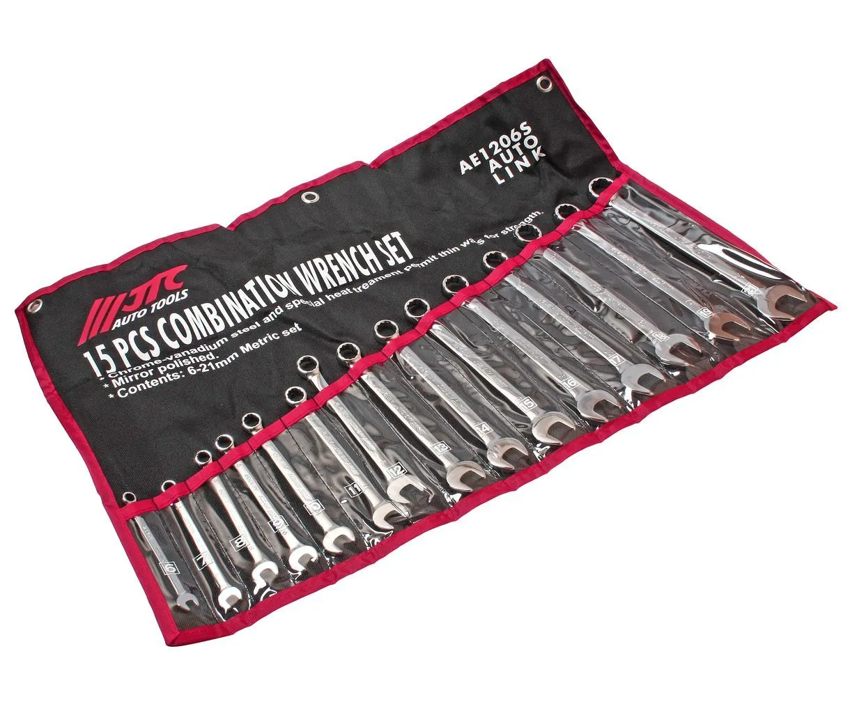 Набор ключей комбинированных 6-21мм 15 предметов в планшете JTC купить