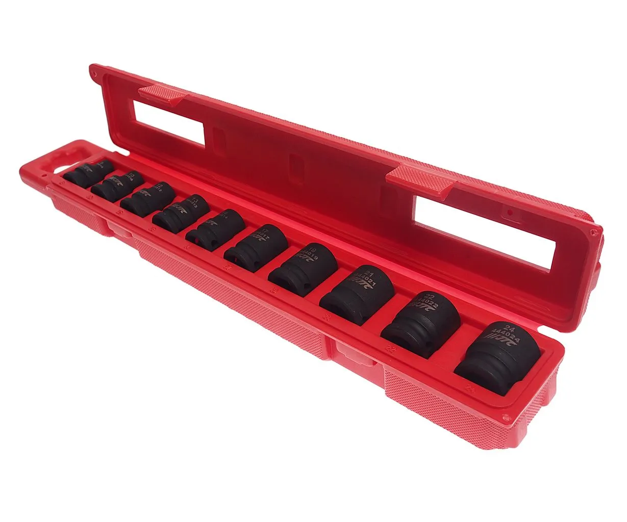 Набор головок для поврежденных болтов и гаек 1/2" 8-24мм 6-ти гранных 10 предметов в кейсе JTC купить