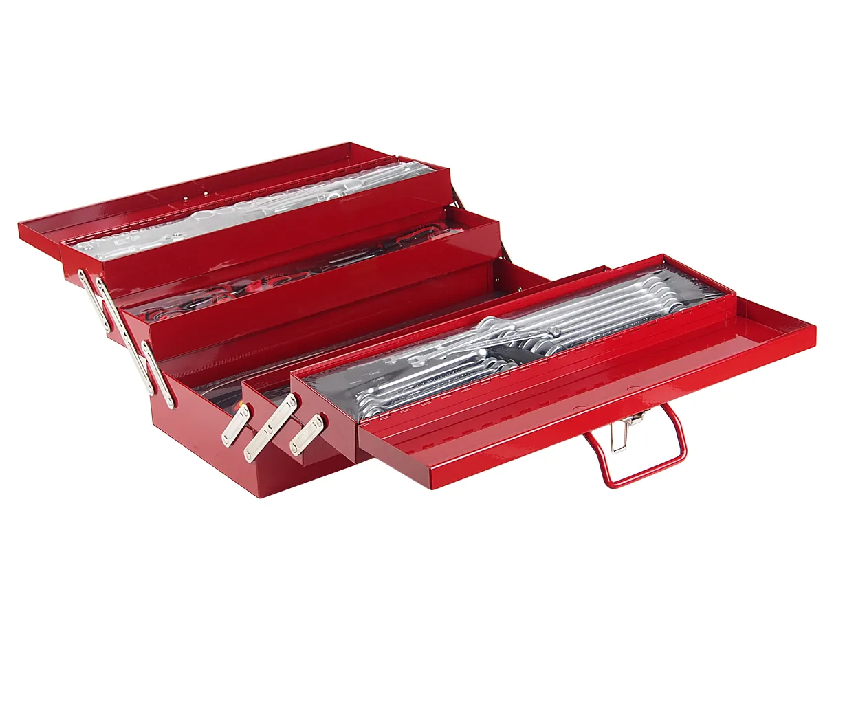 Набор инструментов 108 предметов 1/4",1/2" в переносном инстр. ящике 535х258х225мм (5 лотков) JTC купить