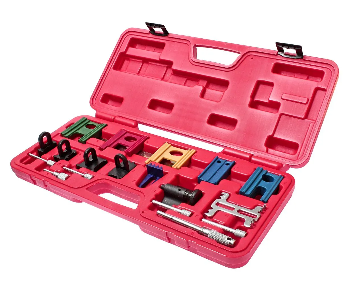 Фиксатор распредвала для установки фаз ГРМ универсальный 19 предметов в кейсе JTC купить