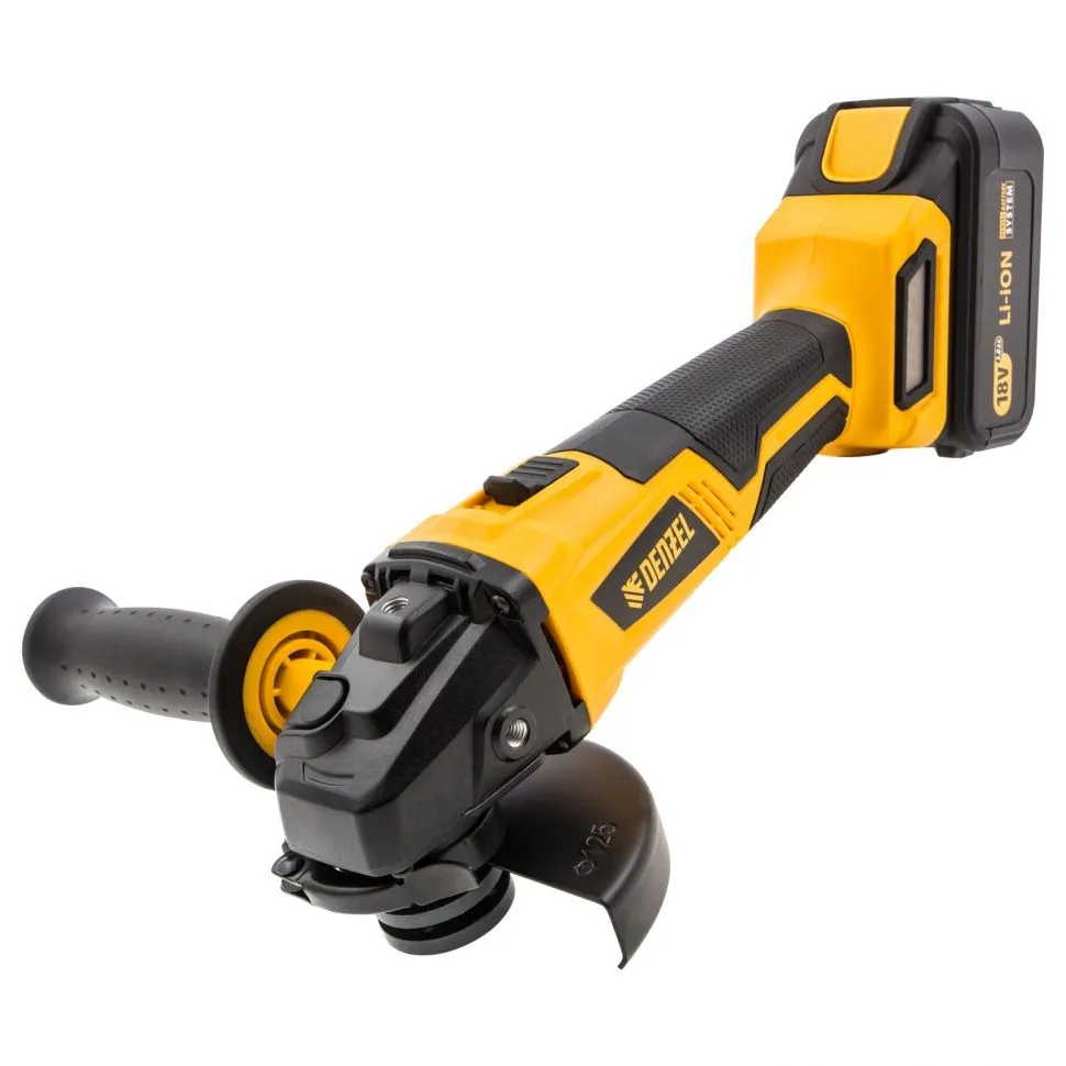 Машина углошлифовальная аккумуляторная BLG-IB-18-125,  бесщеточная BLG-IB-18-125, Li-ion, 18 В Denzel купить