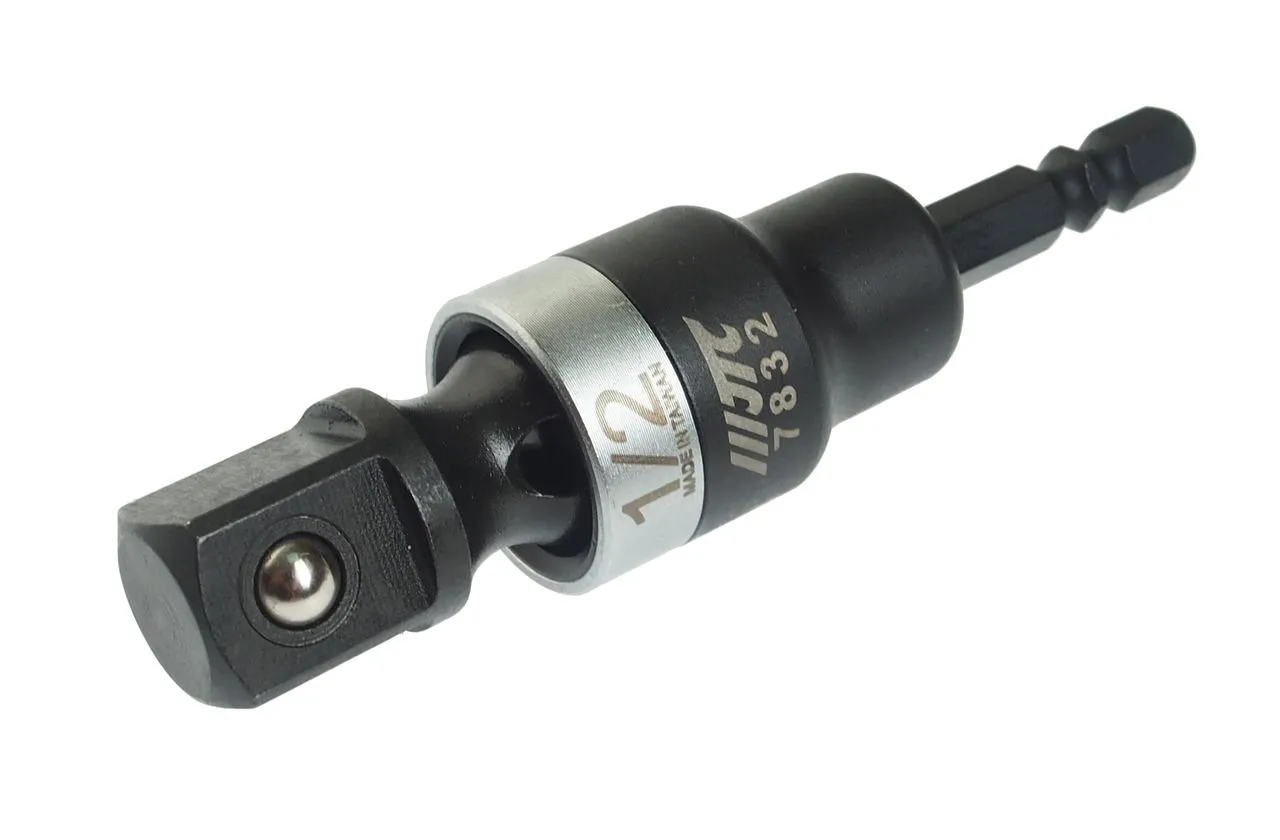 Адаптер 1/4"х1/2" карданный под шуруповерт JTC фото товара COMPASS MARKET Адаптер 1/4"х1/2" карданный под шуруповерт JTC купить
