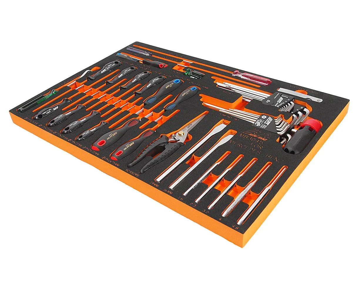 Набор инструментов 45 предметов слесарно-монтажный (MERCEDES) в ложементе JTC купить