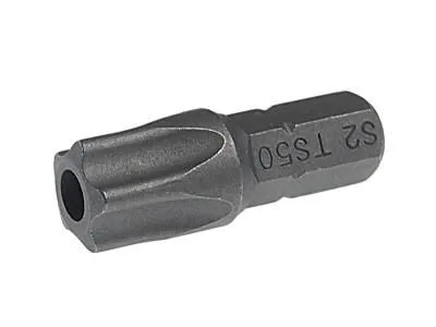 Бита TORX TS50Hх25мм 1/4" 5-ти гранная с отверстием JTC